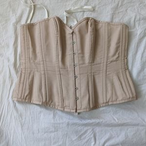 Cotton overbust corset